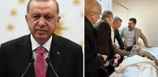 Seçim broşürü dağıtırken saldırıya uğrayan yaşlı adama Cumhurbaşkanı Erdoğan'dan telefon