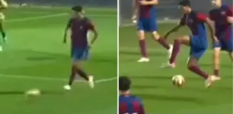 Babasının izinden gidiyor! Ronaldinho'nun oğlundan ağızları açıkta bırakan hareketler