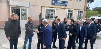 Tekkeköy Kaymakamı ve Belediye Başkanı Polis Teşkilatını Ziyaret Etti