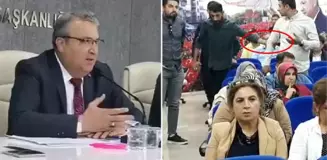 Seçimde koltuğunu kaptıran eski başkan hesap soran vatandaşı salondan attırdı