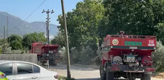 İzmir'in Tire ilçesinde ormanlık ve makilik alanda yangın çıktı