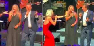 Pink Martini konserinde İmamoğlu sürprizi! Sahnede eşiyle birlikte şarkıya eşlik etti