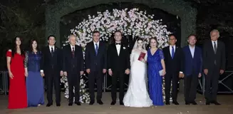 Cevdet Yılmaz ve Devlet Bahçeli, İrem Aksu ve Fırat Lala'nın nikah şahitliğini yaptı