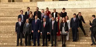 CHP Lideri Özgür Özel ve Alman SDP Eş Genel Başkanı Klingbeil Anıtkabir'de