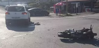 Samsun'da ciple çarpışan motosikletin sürücüsü komiser ağır yaralandı