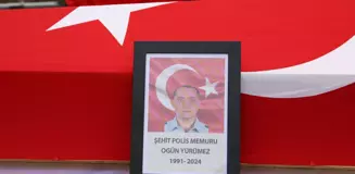 Şehit Trafik Polisi Ogün Yürümez, Memleketinde Uğurlandı