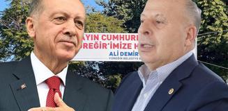 Cumhurbaşkanı Erdoğan ile görüşen CHP'li başkandan 'Erdoğan' pankartı