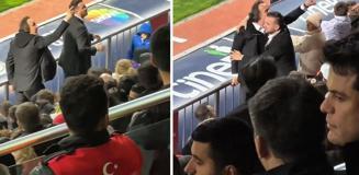 Galatasaray'a edilen küfürleri duyan Eyüpspor Başkanı kendi taraftarıyla ile tartıştı