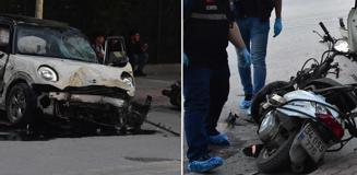 Motosikletli kurye korkunç kazada can verdi