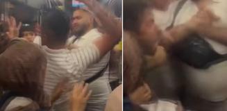 Çocuğu babasından korumaya çalıştı, otobüs karıştı