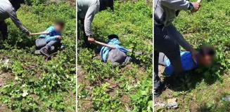 Cinsel içerikli paylaşım yapan gençleri sopayla acımasızca dövdü