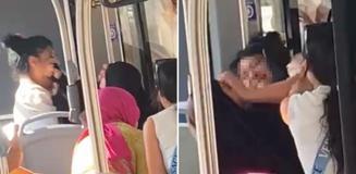 Otobüste çarşaflı kadına saldırdı: Defolun gidin bu ülkeden