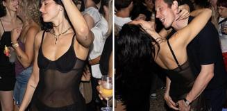 Dua Lipa, katıldığı geceye transparan elbisesi ile damga vurdu