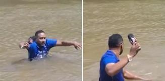 Gazeteci, kayıp kızla ilgili haber yaparken nehirde kızın cesedine bastı