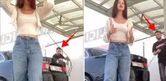 O mesafeden tazyikli su sıkılır mı? Genç kız hayatının şokunu yaşadı