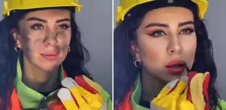 Fenomenin 'İtfaiyeci makyajı' izleyenleri çileden çıkardı