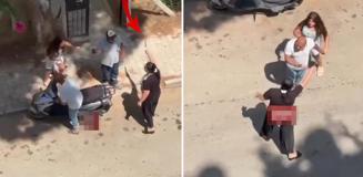 Bıçakla öz evladını kovaladı, küçük kızın feryatları sokağı inletti