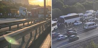 TEM'de zincirleme kaza! 1 kişi hayatını kaybetti, 21 kişi yaralandı