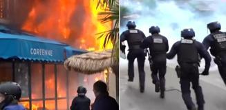 Fransa kaosa sürükleniyor! Binalar küle döndü, polis yalnızca izledi
