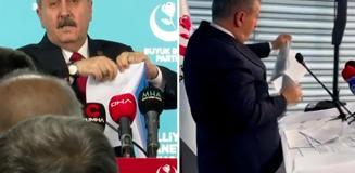Mustafa Destici'yi kızdıran rapor! Kameralar önünde yırtıp attı, salon ayakta alkışladı Mustafa Destici'yi kızdıran rapor! Kameralar önünde yırtıp attı, salon ayakta alkışladı