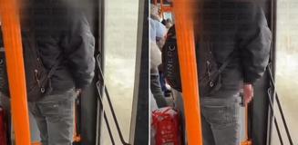 Belediye otobüsünde skandal hareket