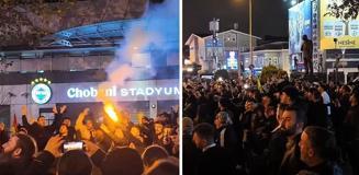 Fenerbahçelilerden Sadettin Saran'a destek! Stadın önünde toplandılar