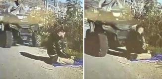 Yol kenarında namaz kılan Filistinliye aracıyla çarptı