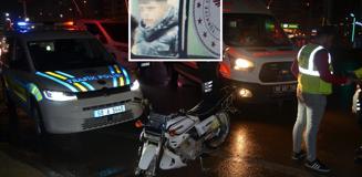 Aksaray'da 'dur' ihtarına uymayan motosikletli kaza yaptı