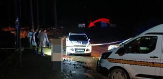 Park halindeki araca bakan ekipler sağ koltukta vahşetle karşılaştı