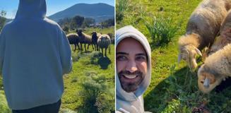 Ünlü şarkıcı Tan koyunları besledi, vegan olun mesajı verdi