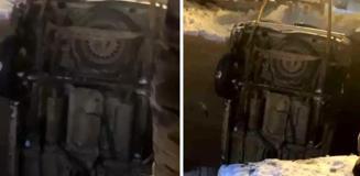 Buzlanma nedeniyle kontrolden çıktı, köprüden düştü Buzlanma nedeniyle kontrolden çıktı, köprüden düştü