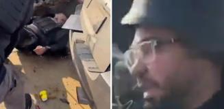 Suriyeli gazeteciye canlı yayında tank çarptı Suriyeli gazeteciye canlı yayında tank çarptı