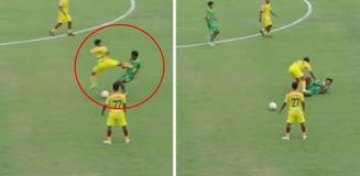 Rakibine yaptığı faul pahalıya patladı: Ömür boyu futboldan men