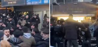 Bir şehrimizi karıştıran esnaf! Dükkanın önü savaş alanına döndü Bir şehrimizi karıştıran esnaf! Dükkanın önü savaş alanına döndü