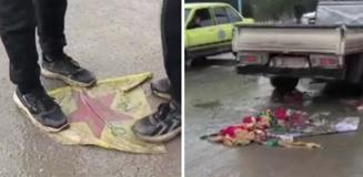 Suriye ordusu kontrolü sağladı! Halk, terör örgütü bayraklarını parçaladı