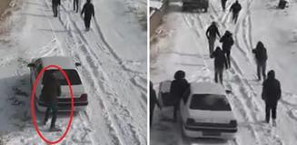 Köpek dövüştürenlerin dronu görüp kaçtığı anlar kamerada