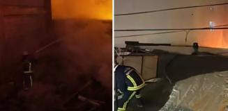 Gece yarısı korkutan yangın! Çok sayıda işyeri zarar gördü