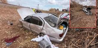 Otomobil şarampole devrildi! 2 kişi ağır yaralandı Otomobil şarampole devrildi! 2 kişi ağır yaralandı