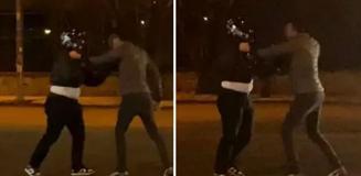 Trafiğin ortasında birbirlerine girdiler! İşte o anlar Trafiğin ortasında birbirlerine girdiler! İşte o anlar