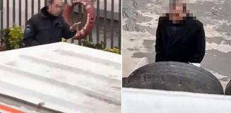 Güvenlik görevlisini küplere bindiren hareket: Hop hop, hayvan mısın lan?