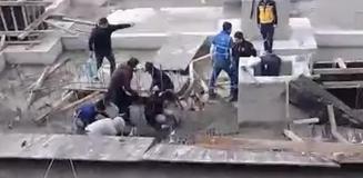 Bursa'da inşaat alanında beton dökümü sırasında göçük: 1 ölü