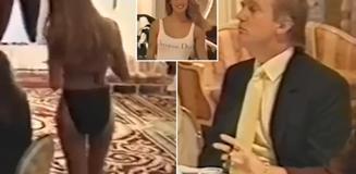 Trump'ı zora sokacak görüntüler! Modellik yarışmasında jüri olarak yer almış