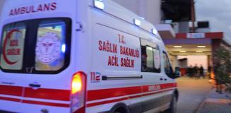 Samsun'da korkutan kaza, polis aracına tır çarptı