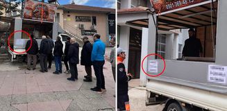 Lokma dağıtımında aracın üzerindeki notu görenler büyük şaşkınlık yaşadı
