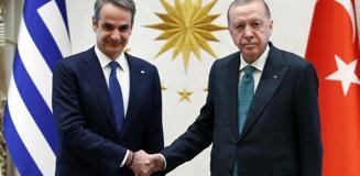 Cumhurbaşkanı Erdoğan, Yunanistan Başbakanı Miçotakis'i kabul etti