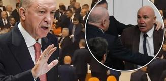 Meclis'teki yumruklu kavga Cumhurbaşkanı Erdoğan'ı çok kızdırdı! Kürsüden esti gürledi