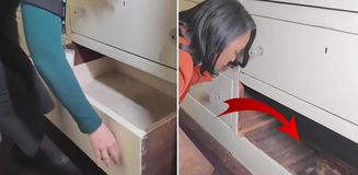 Şifonyerin alt çekmecesinde gizli bir geçit bulundu