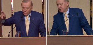 Erdoğan, açılan formayı görünce konuşmasını böyle kesti