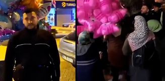 Teravih sonrası çocukları sevindirmek istedi, büyükler her şeyi berbat etti