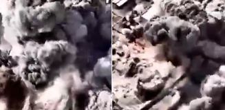 Tahran'ın kalbindeki karargaha saldırı anı kamerada